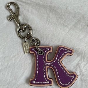 Coach Initial "K" Keychain